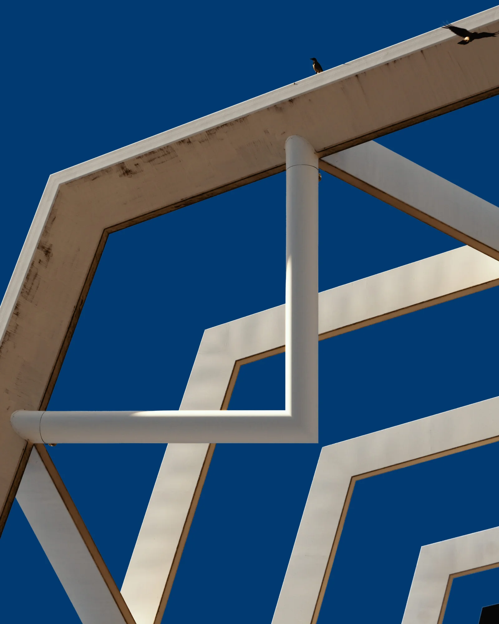 Contemporary architecture transformed into geometric abstract art, limited edition numbered art print