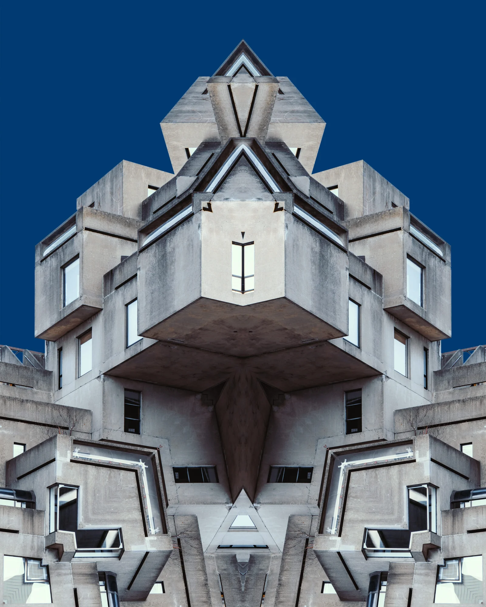Abstract kaleidoscopic art photograph of a modern architectural facade, large-format limited edition art print
