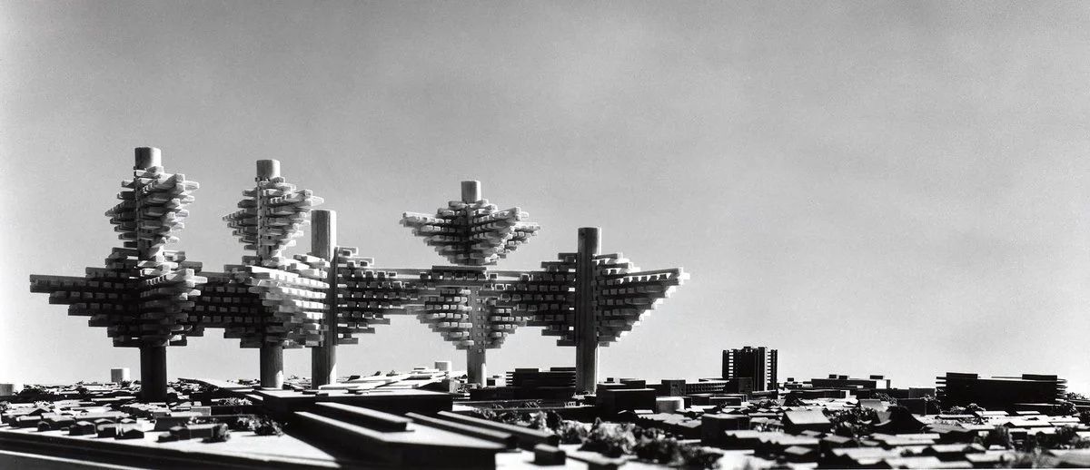 Archive document of the "City in the Air" project, Arata Isozaki & Associates