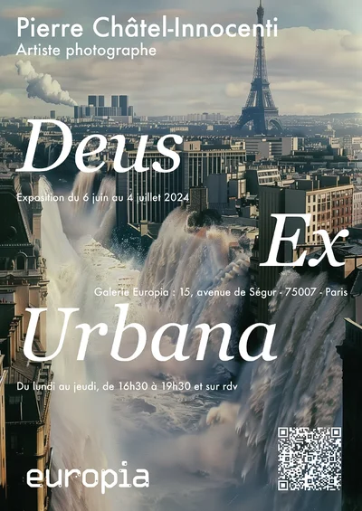 Affiche de l’exposition Deus Ex Urbana, Galerie Europia